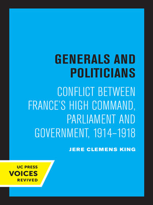 cover image of Generals and Politicians